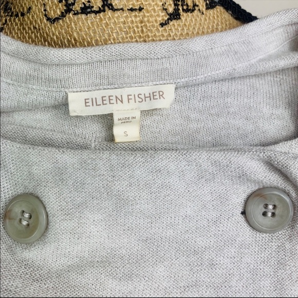 Eileen Fisher 100% Organic Cotton Knit Top Size S - Picture 3 of 5